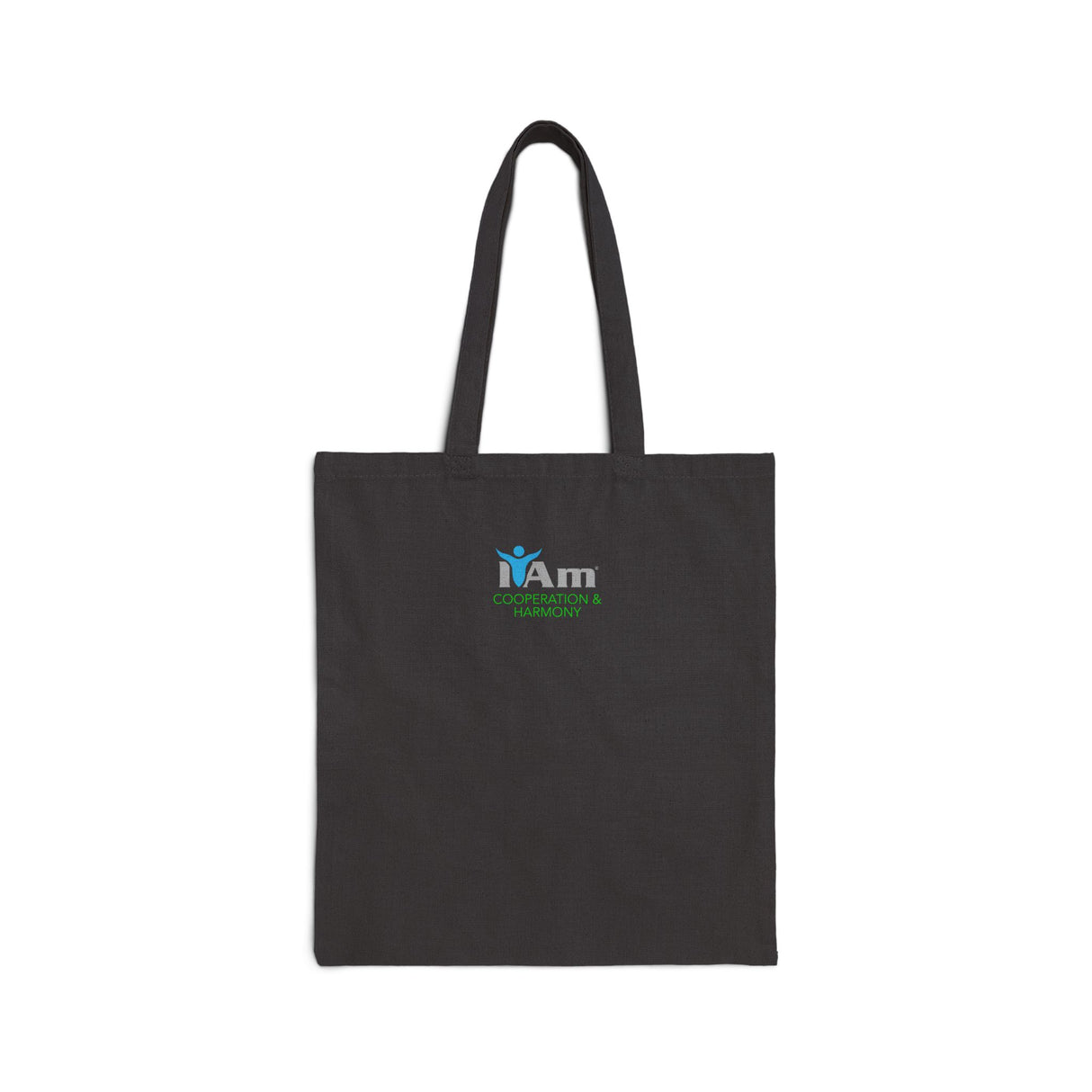 I Am Cooperation and Harmony Cotton Canvas Tote Bag - Eco-Friendly Motivational Tote for Everyday Use