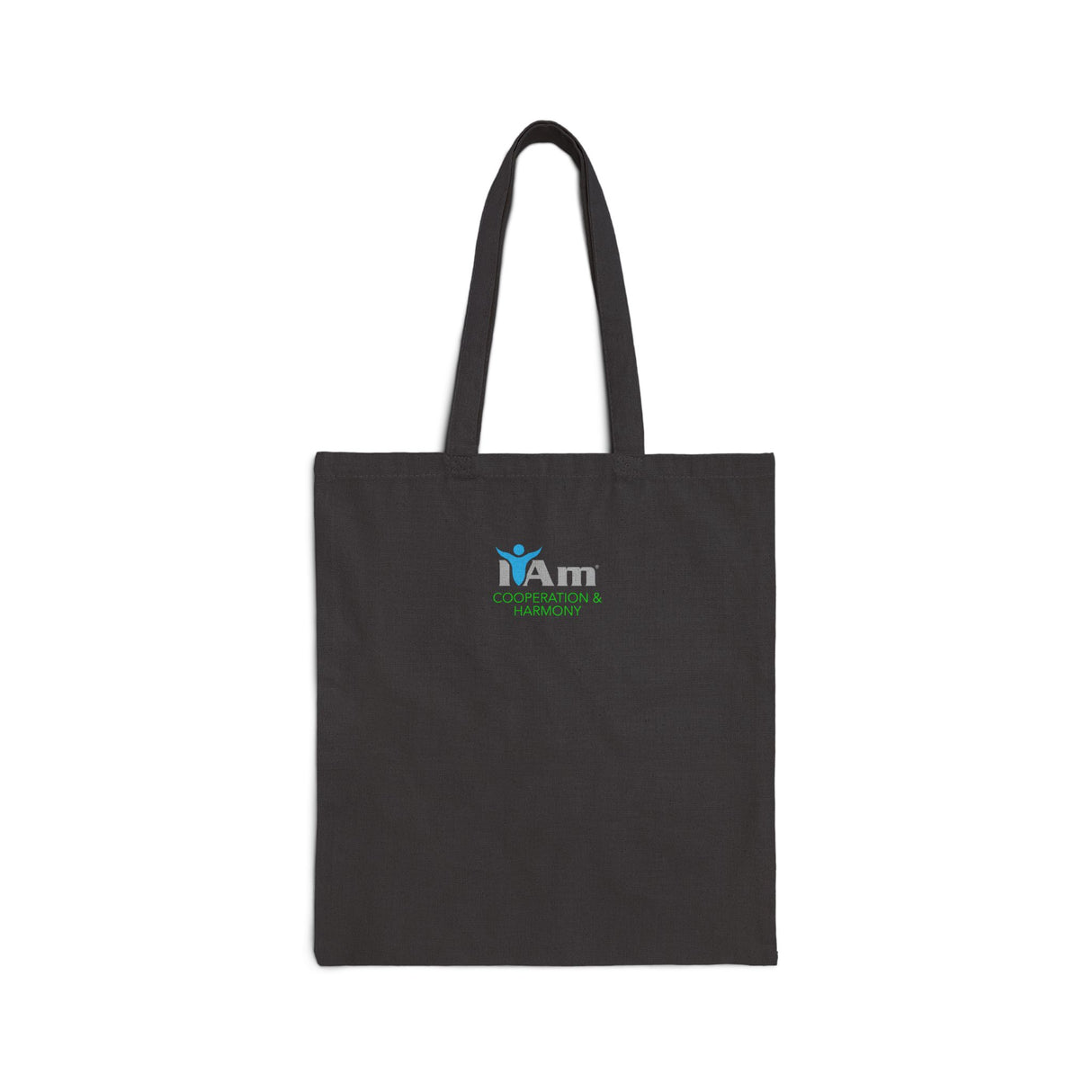 I Am Cooperation and Harmony Cotton Canvas Tote Bag - Eco-Friendly Motivational Tote for Everyday Use