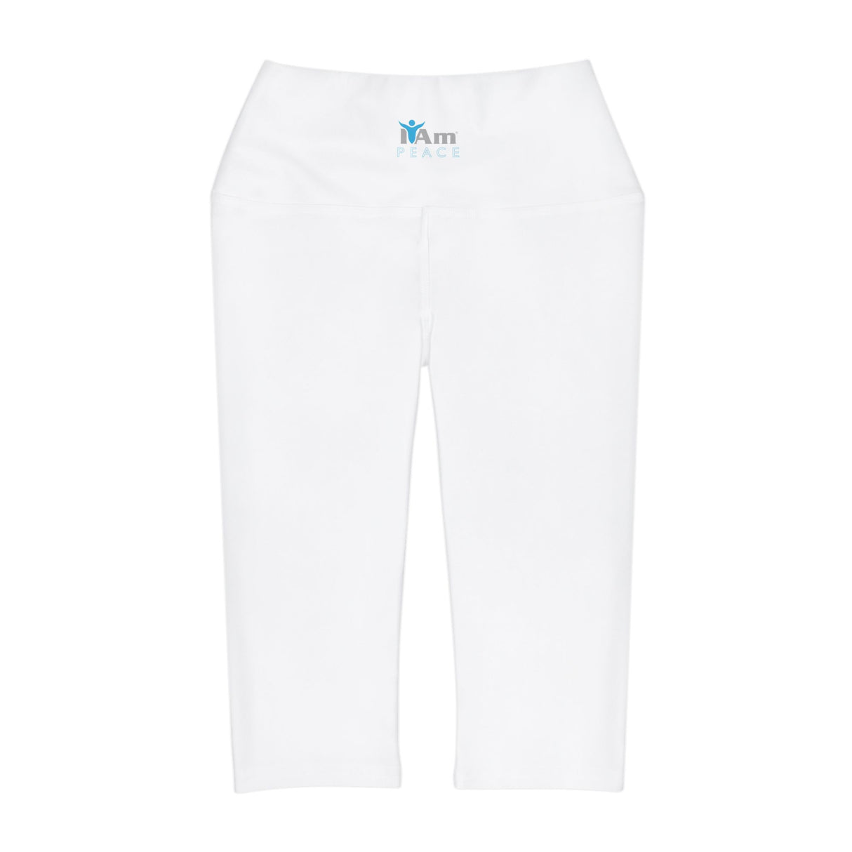 I Am Peace Affirmation Yoga Capri Leggings - Peaceful Design for Mindful Movement