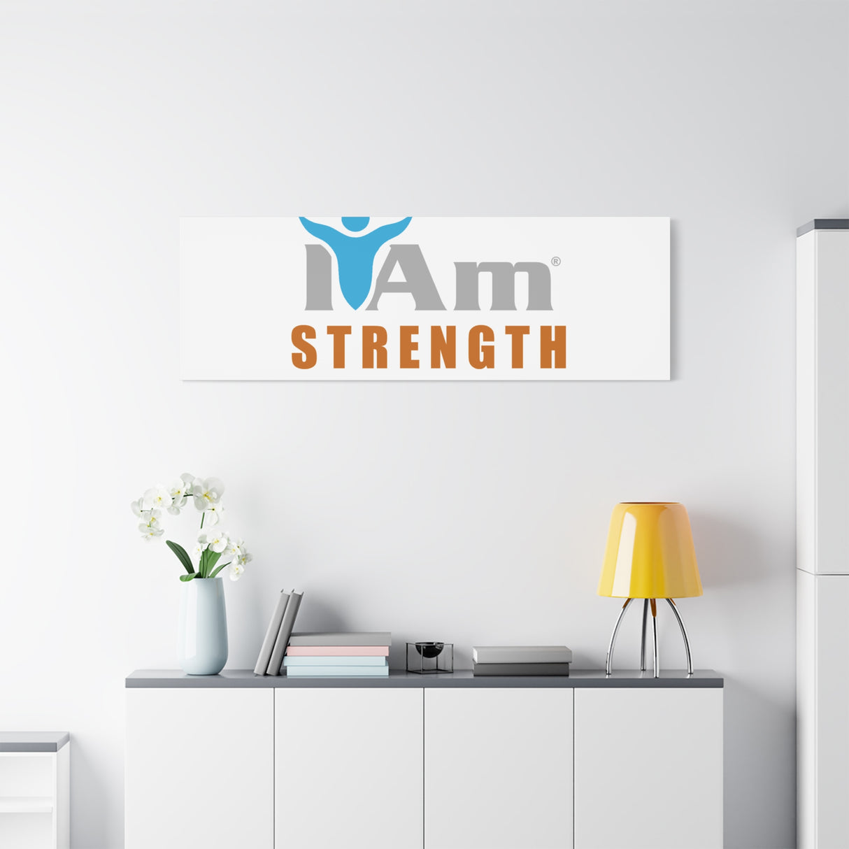 I Am Strength Canvas Wall Art - Inspirational Home Decor