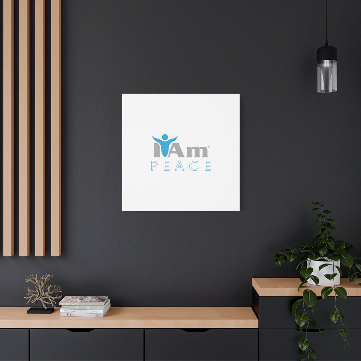 I Am Peace Canvas Wall Art - Inspirational Home Decor
