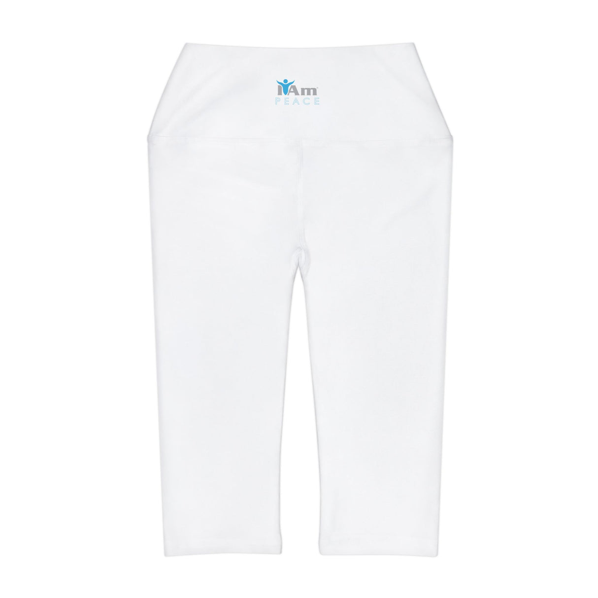 I Am Peace Affirmation Yoga Capri Leggings - Peaceful Design for Mindful Movement