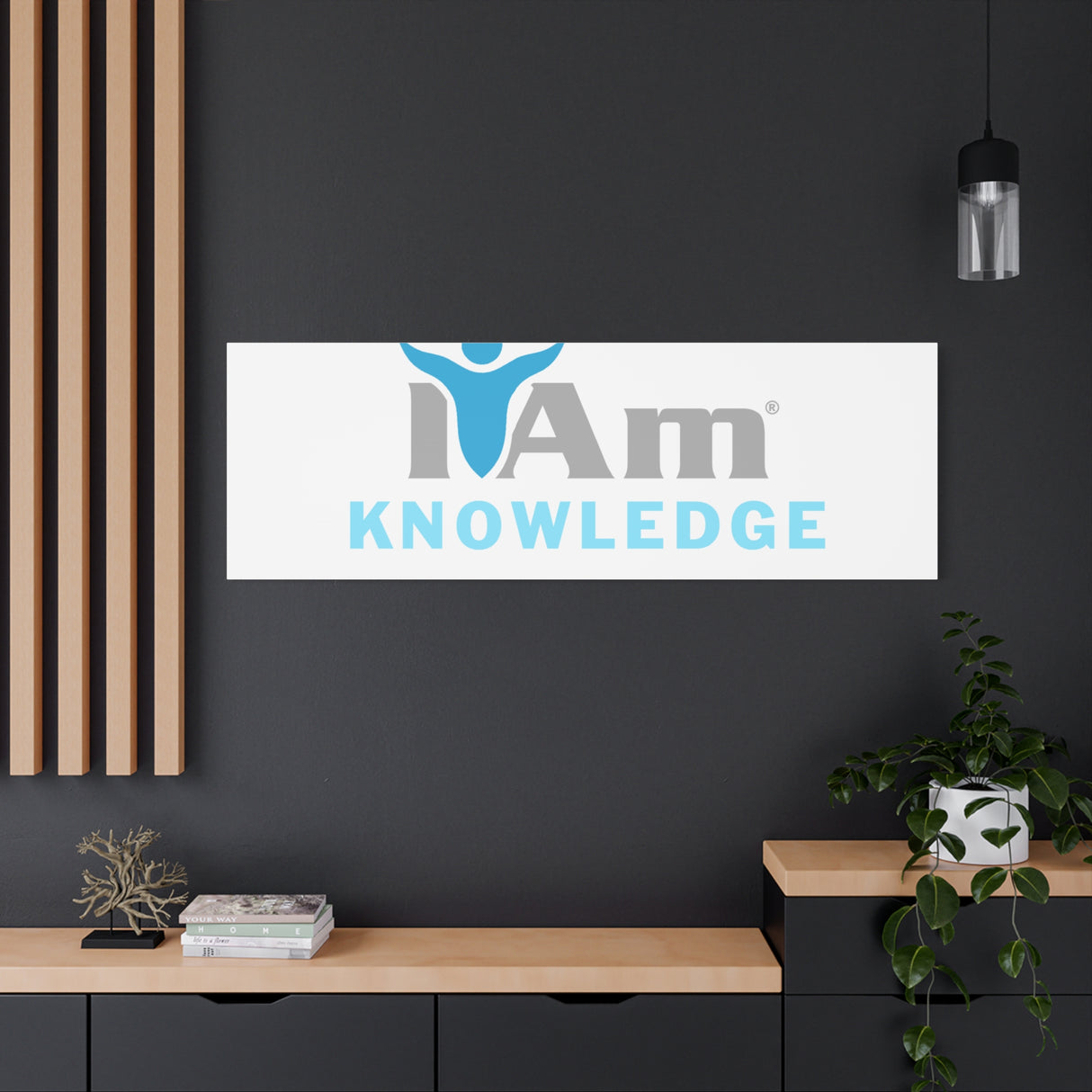 I Am Knowledge Canvas Wall Art - Inspirational Home Decor