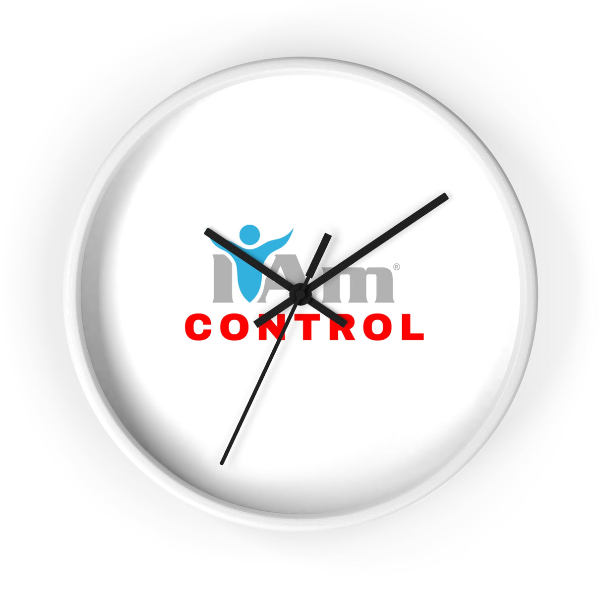 "I Am Control" Motivational Wall Clock - Modern Home Decor for Mindfulness and Serenity