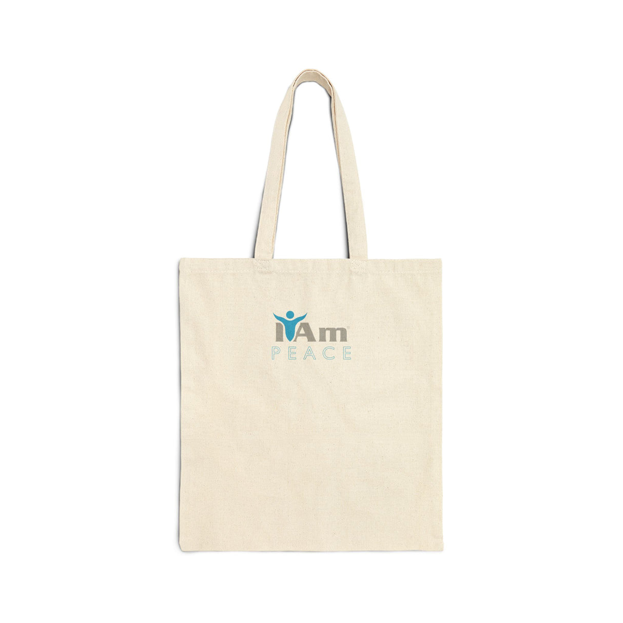 I Am Peace Cotton Canvas Tote Bag - Eco-Friendly Motivational Tote for Everyday Use
