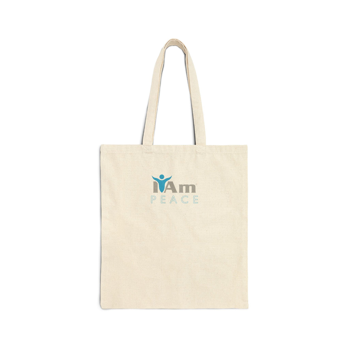 I Am Peace Cotton Canvas Tote Bag - Eco-Friendly Motivational Tote for Everyday Use