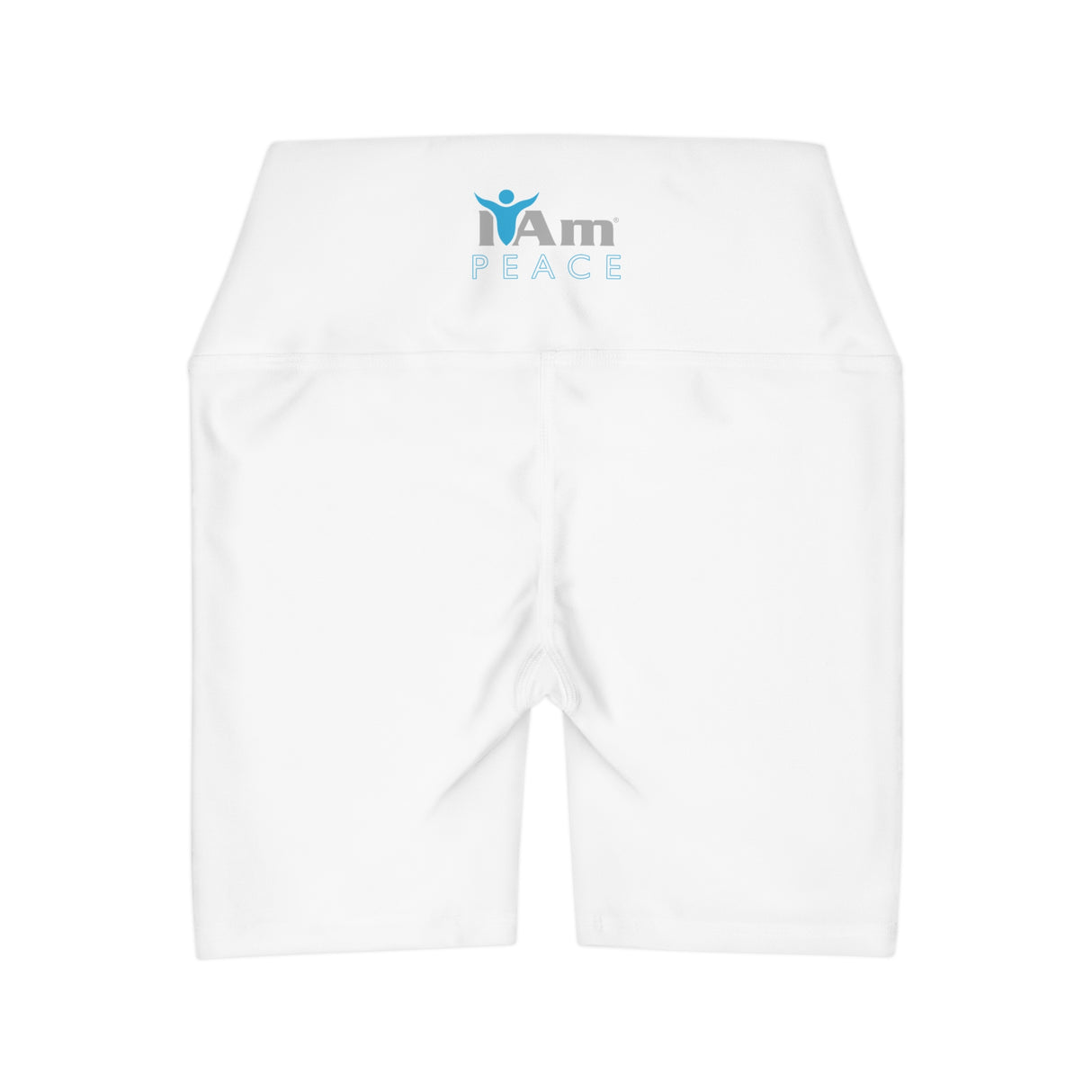 I Am Peace High Waisted Yoga Shorts - Comfortable Athletic Wear for Mindful Movement