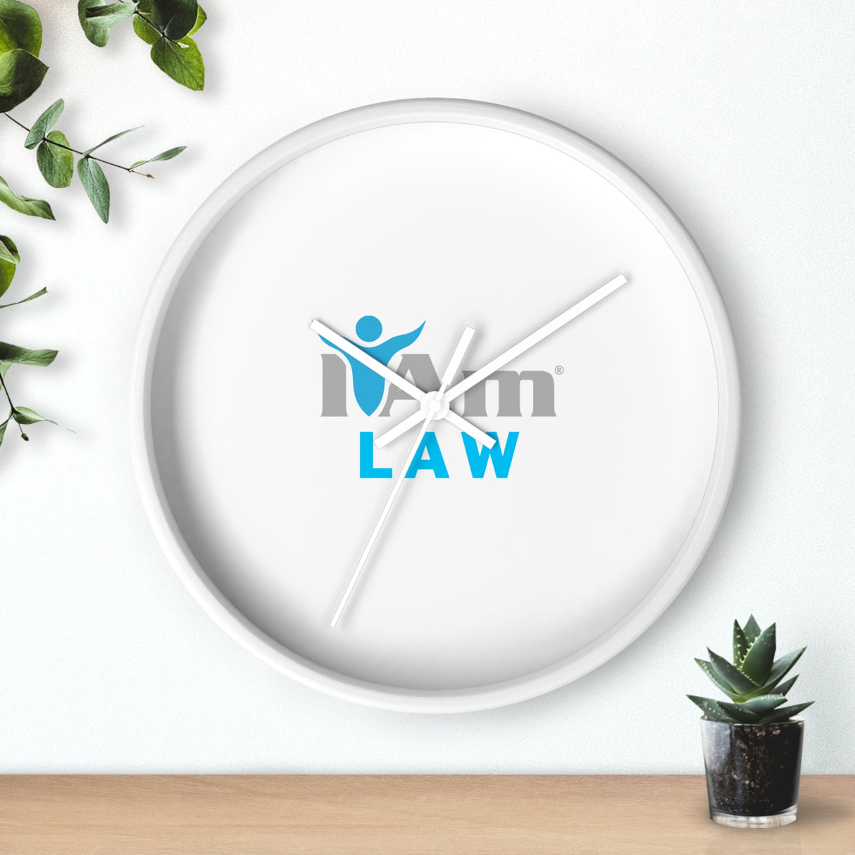 "I Am Law" Motivational Wall Clock - Modern Home Decor for Mindfulness and Serenity