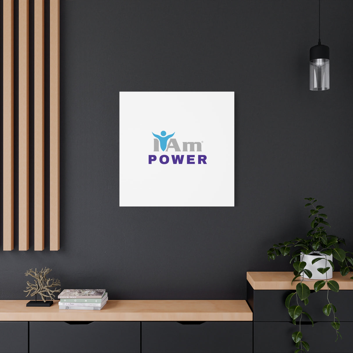 I Am Power Canvas Wall Art - Inspirational Home Decor