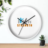 "I Am Strength" Motivational Wall Clock - Modern Home Decor for Mindfulness and Serenity