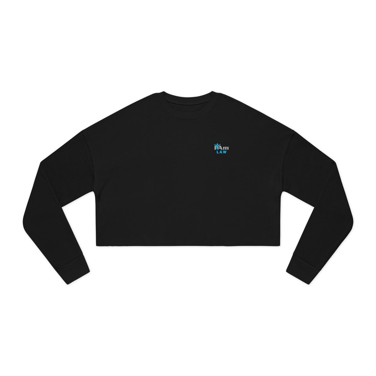 'I Am Law' Stylish Women's Cropped Sweatshirt - Perfect for Casual Looks