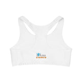 I Am Strength Affirmation Seamless Sports Bra - Empowering Workout Gear for Active Women