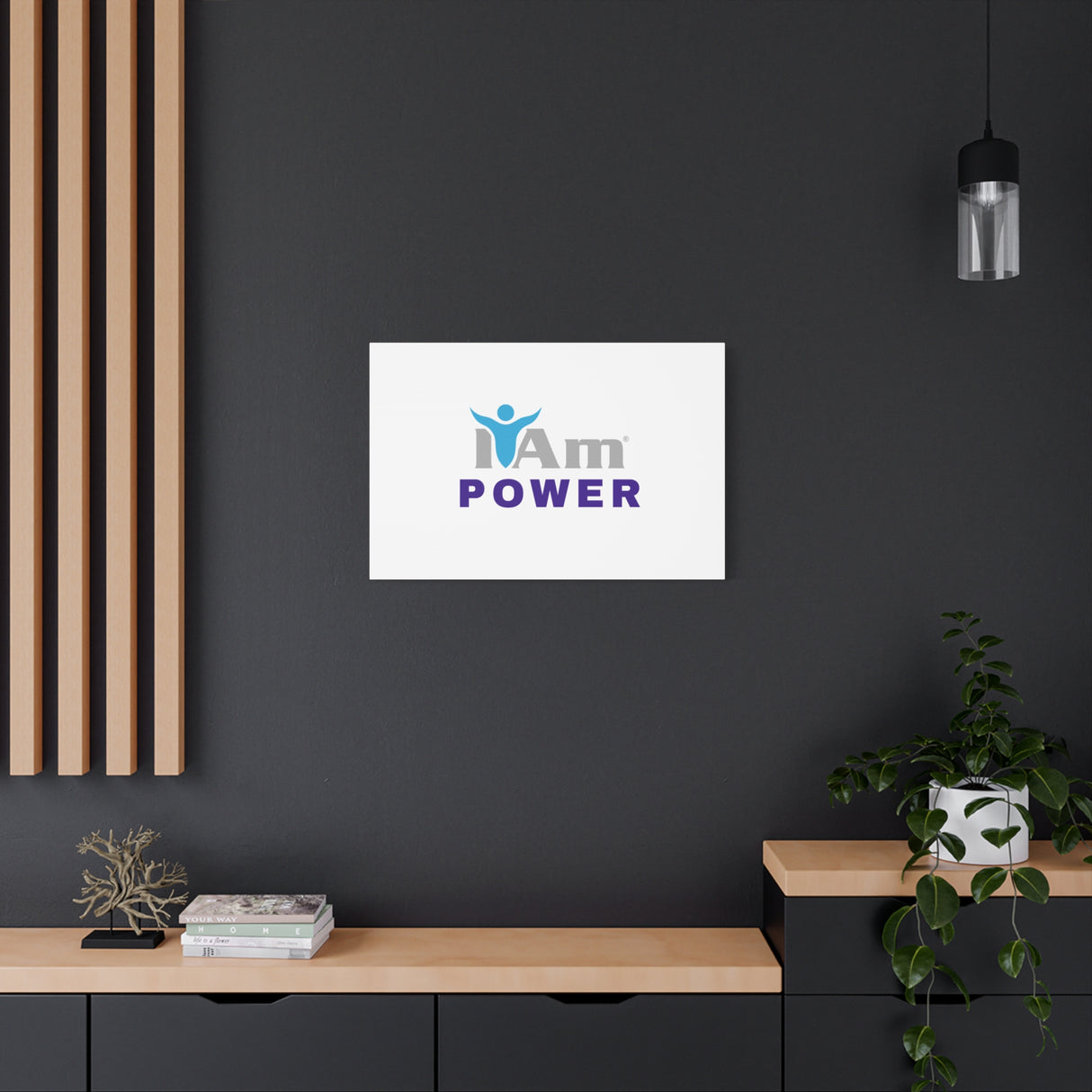 I Am Power Canvas Wall Art - Inspirational Home Decor