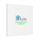 I Am Cooperation and Hamony Canvas Wall Art - Inspirational Home Decor