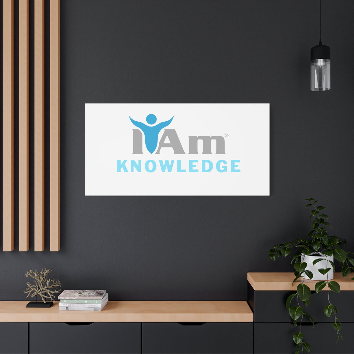 I Am Knowledge Canvas Wall Art - Inspirational Home Decor