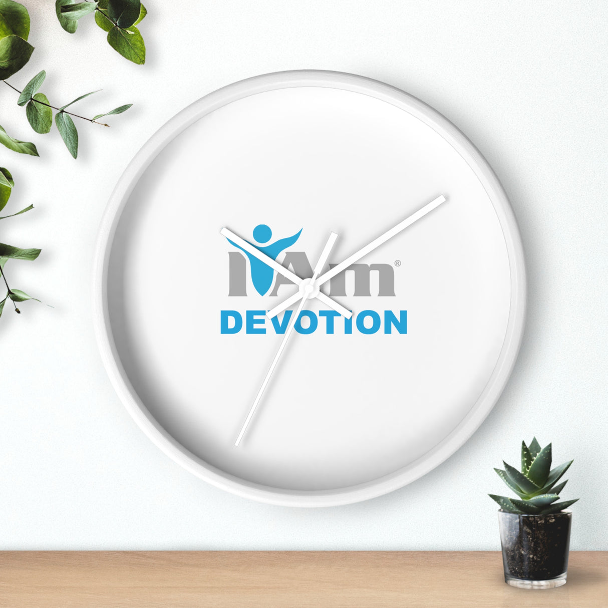 "I Am Devotion" Motivational Wall Clock - Modern Home Decor for Mindfulness and Serenity