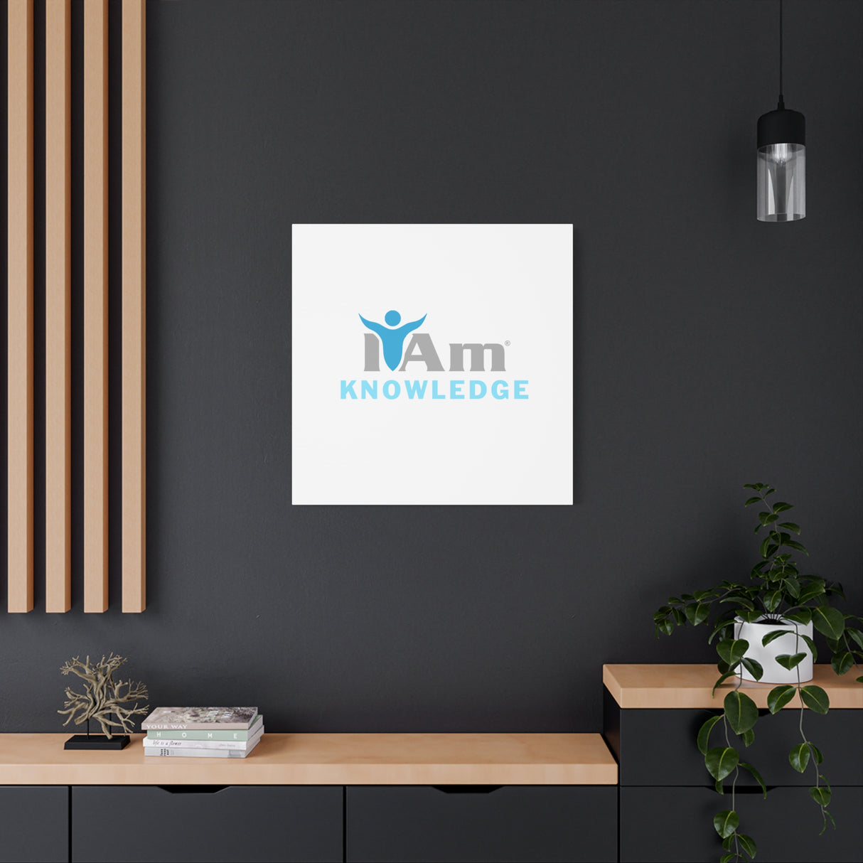 I Am Knowledge Canvas Wall Art - Inspirational Home Decor