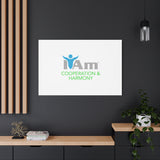 I Am Cooperation and Hamony Canvas Wall Art - Inspirational Home Decor