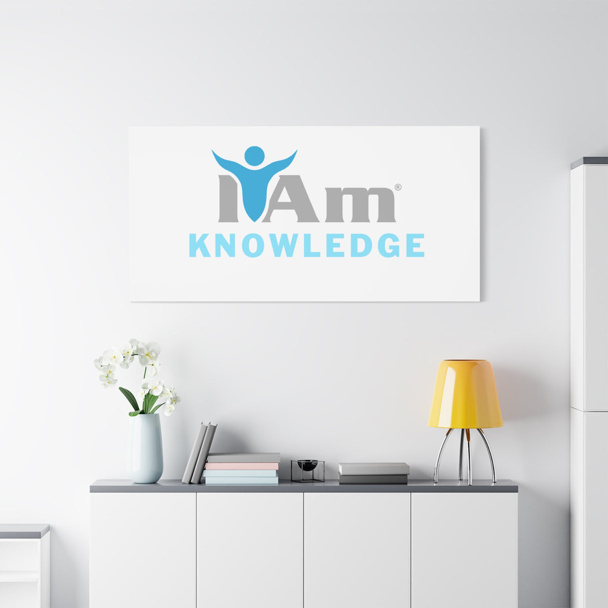 I Am Knowledge Canvas Wall Art - Inspirational Home Decor