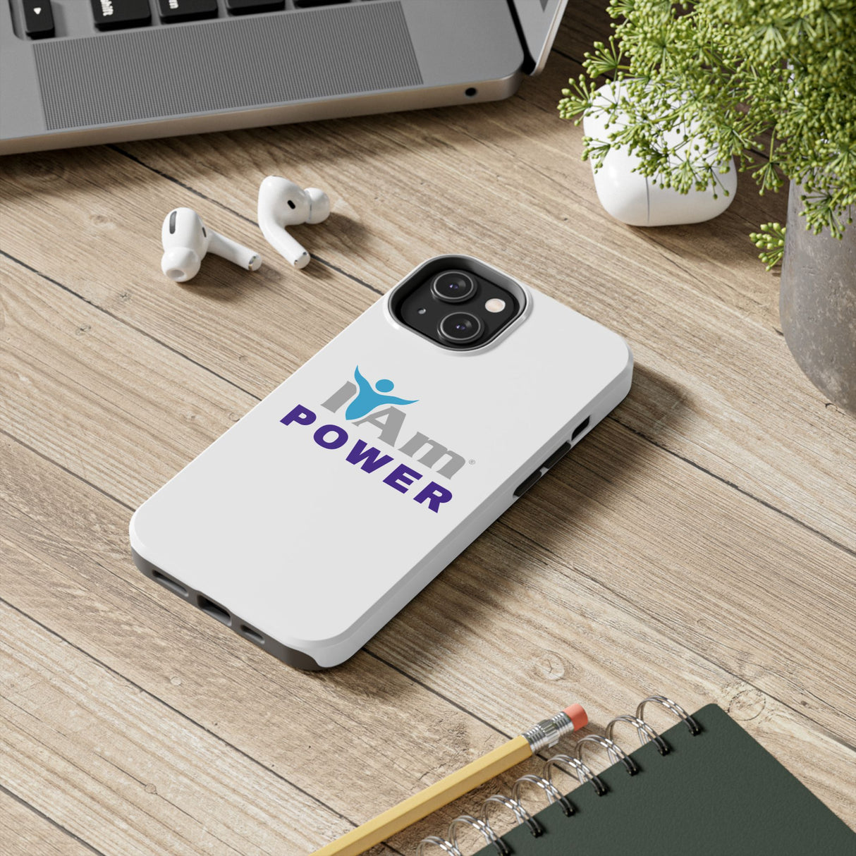 "I Am Power" Affirmation Inspirational Tough Phone Case - I Am POWER Motivational Design