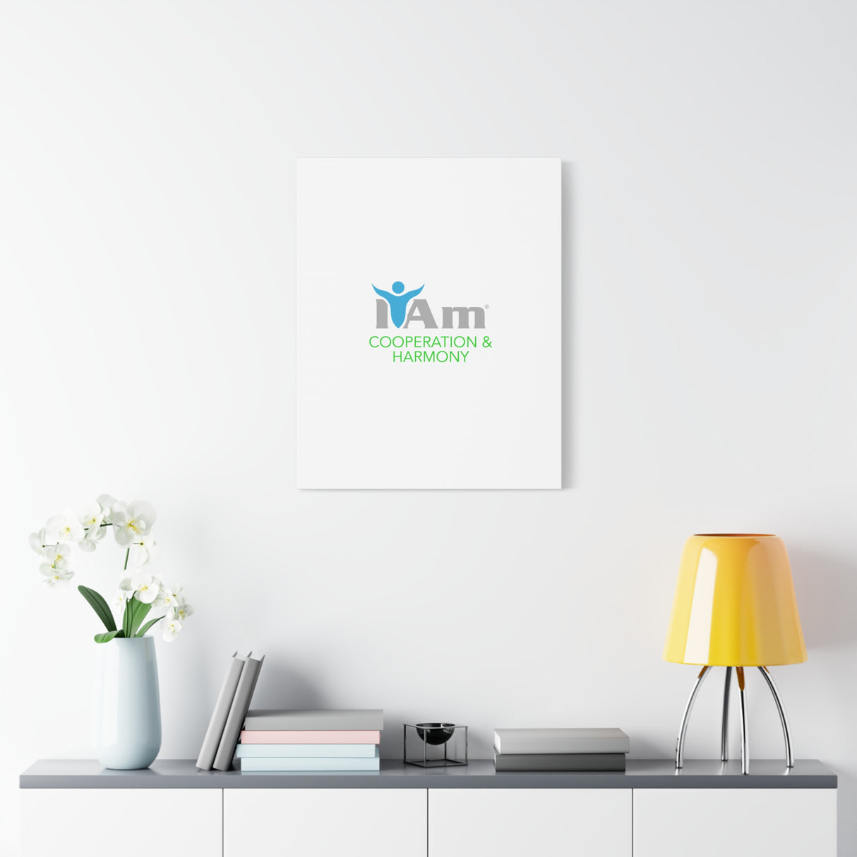 I Am Cooperation and Hamony Canvas Wall Art - Inspirational Home Decor