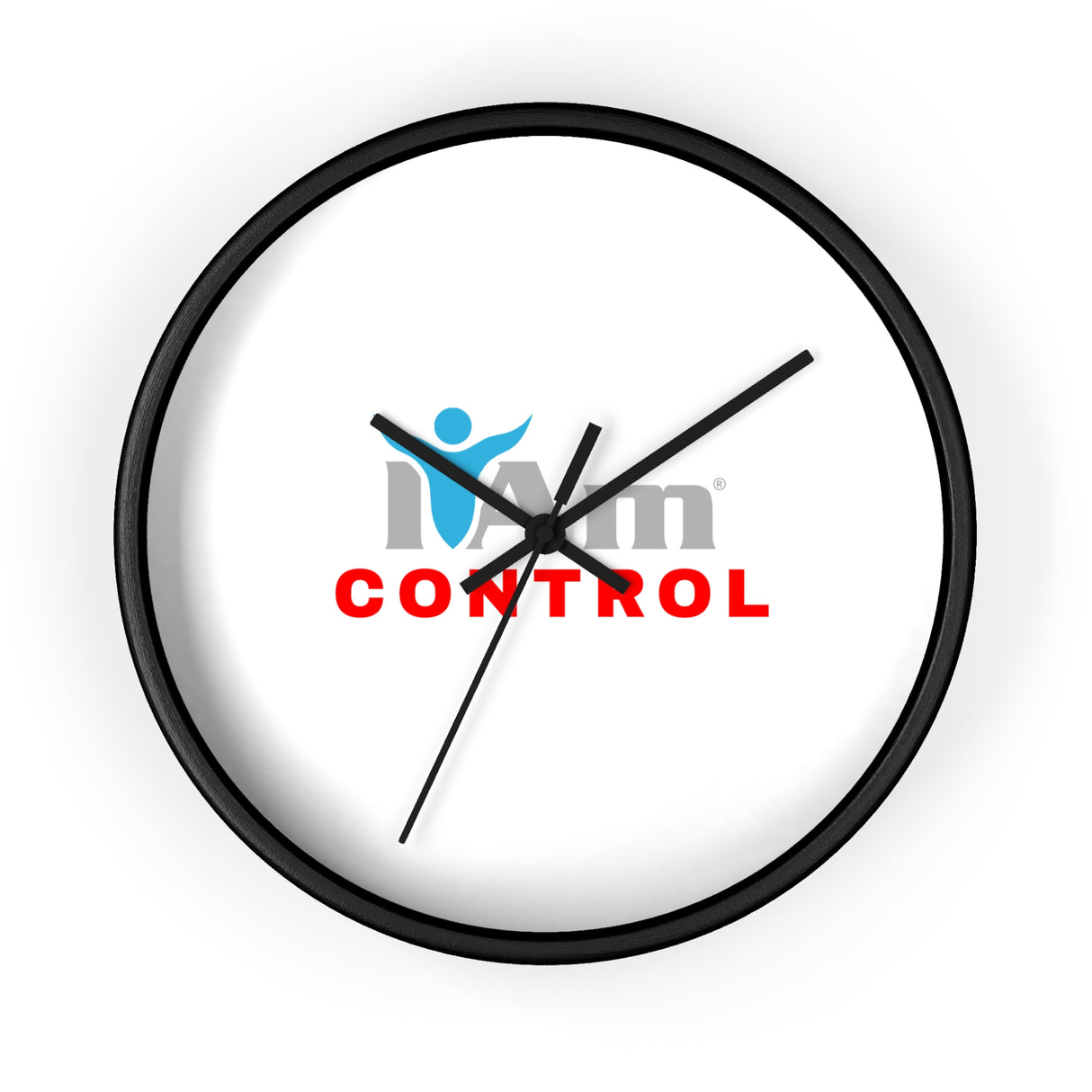 "I Am Control" Motivational Wall Clock - Modern Home Decor for Mindfulness and Serenity