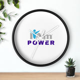 "I Am Power" Motivational Wall Clock - Modern Home Decor for Mindfulness and Serenity