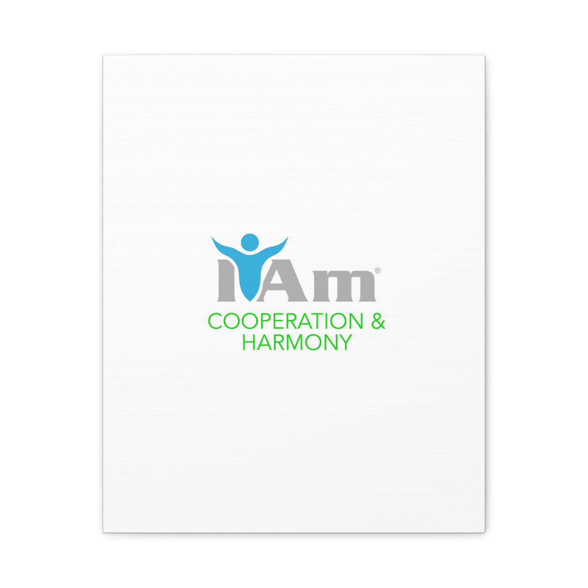 I Am Cooperation and Hamony Canvas Wall Art - Inspirational Home Decor