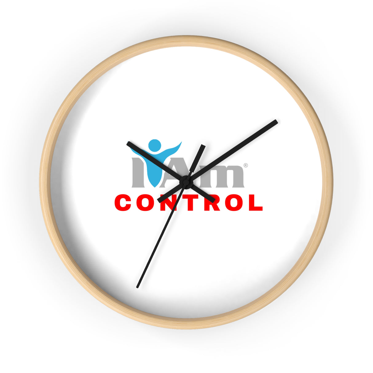 "I Am Control" Motivational Wall Clock - Modern Home Decor for Mindfulness and Serenity