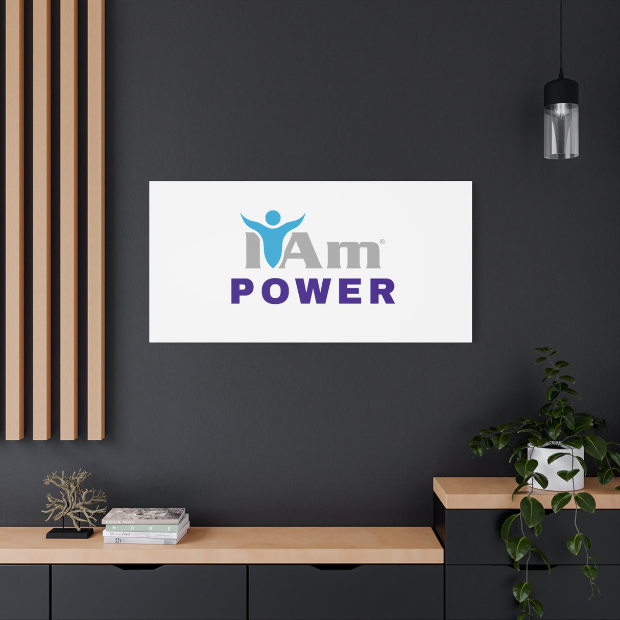 I Am Power Canvas Wall Art - Inspirational Home Decor