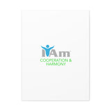 I Am Cooperation and Hamony Canvas Wall Art - Inspirational Home Decor