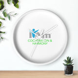 "I Am Cooperation and Harmony" Motivational Wall Clock - Modern Home Decor for Mindfulness and Serenity