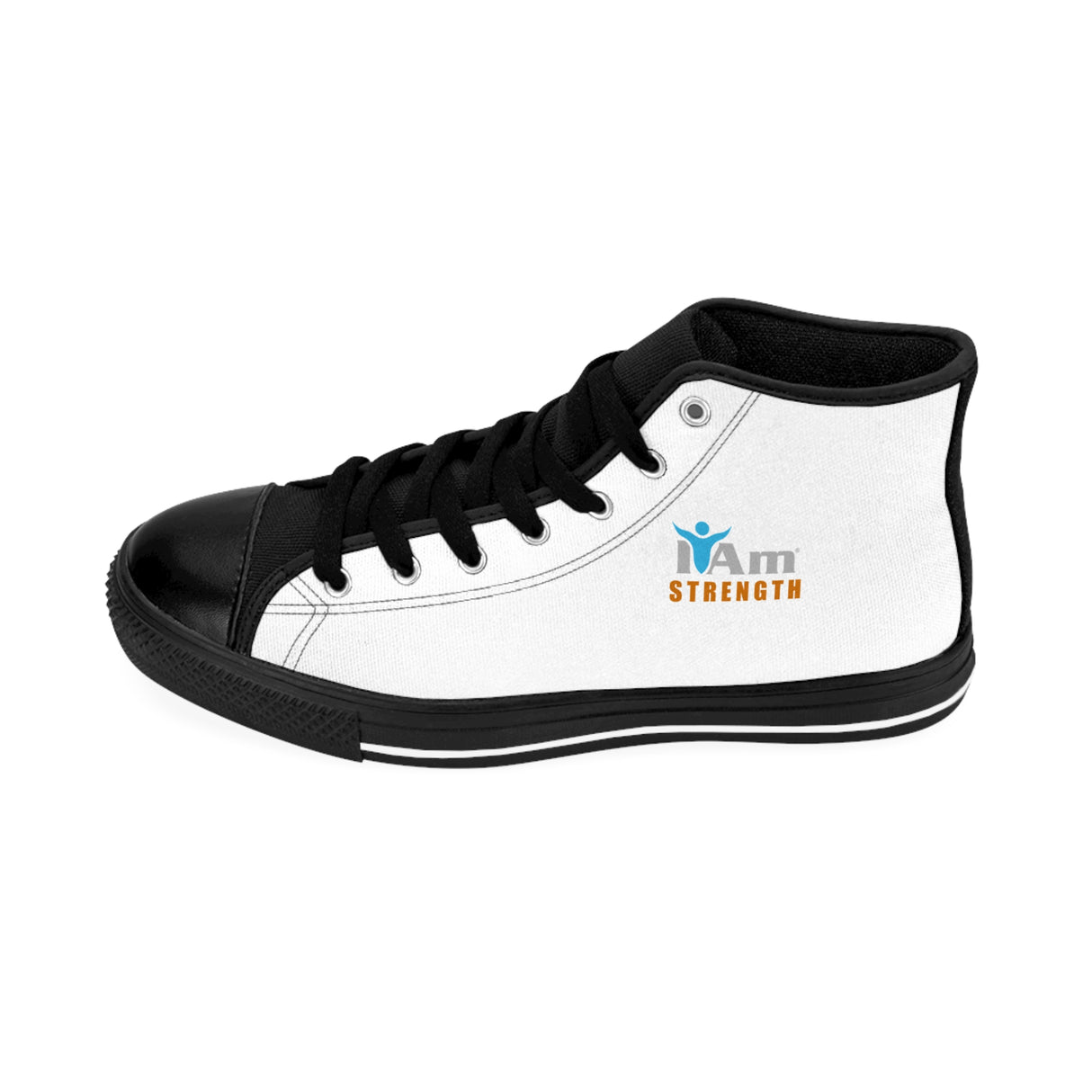 Men's "I Am Strength" Men's Classic High-Top Sneakers - Motivational Casual Footwear