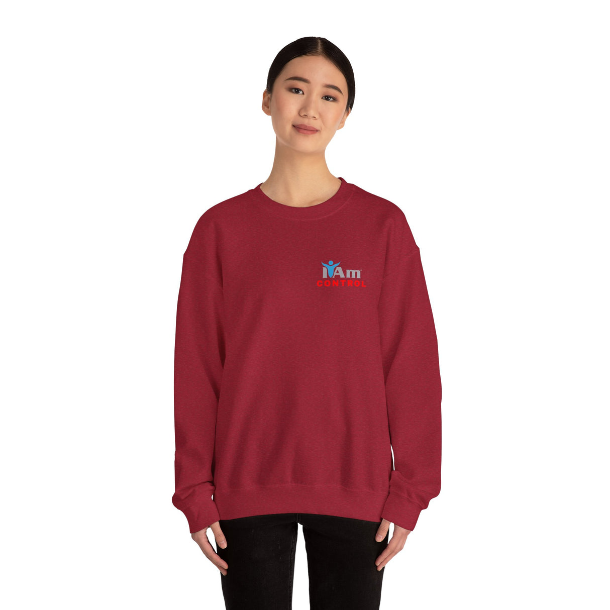 "I Am Control" Affirmation Unisex Crewneck Sweatshirt - I Am Control Inspirational Design