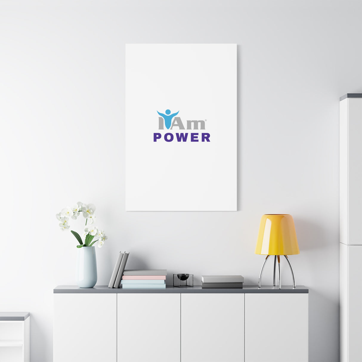 I Am Power Canvas Wall Art - Inspirational Home Decor