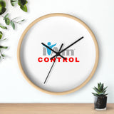 "I Am Control" Motivational Wall Clock - Modern Home Decor for Mindfulness and Serenity