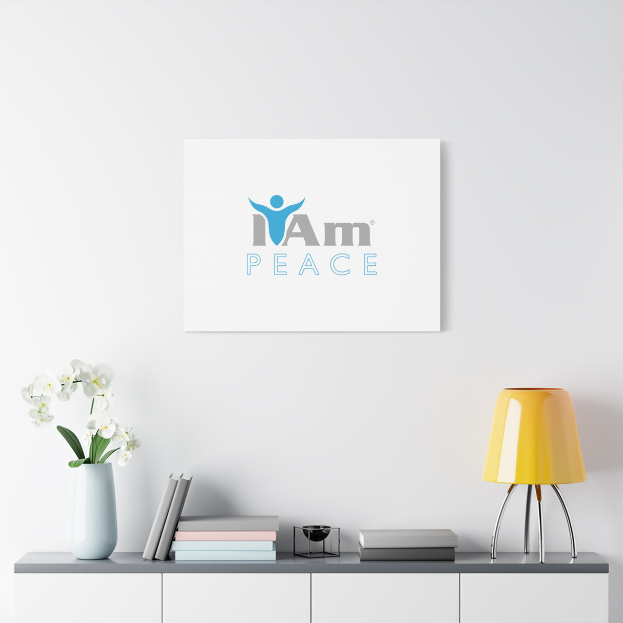 I Am Peace Canvas Wall Art - Inspirational Home Decor