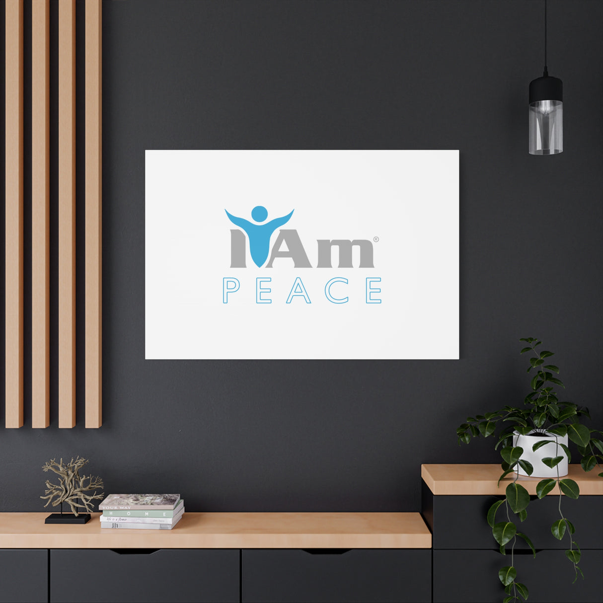 I Am Peace Canvas Wall Art - Inspirational Home Decor