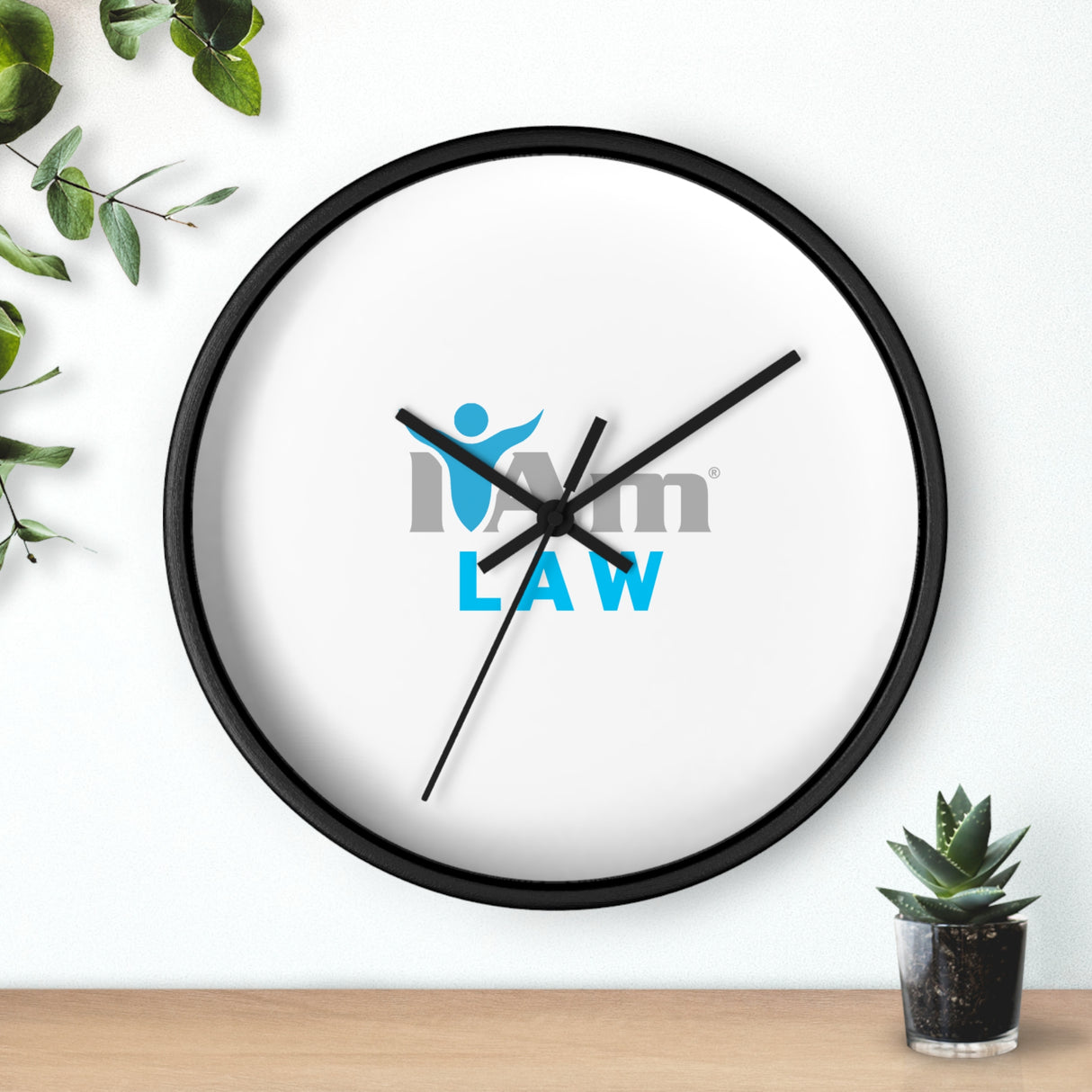 "I Am Law" Motivational Wall Clock - Modern Home Decor for Mindfulness and Serenity