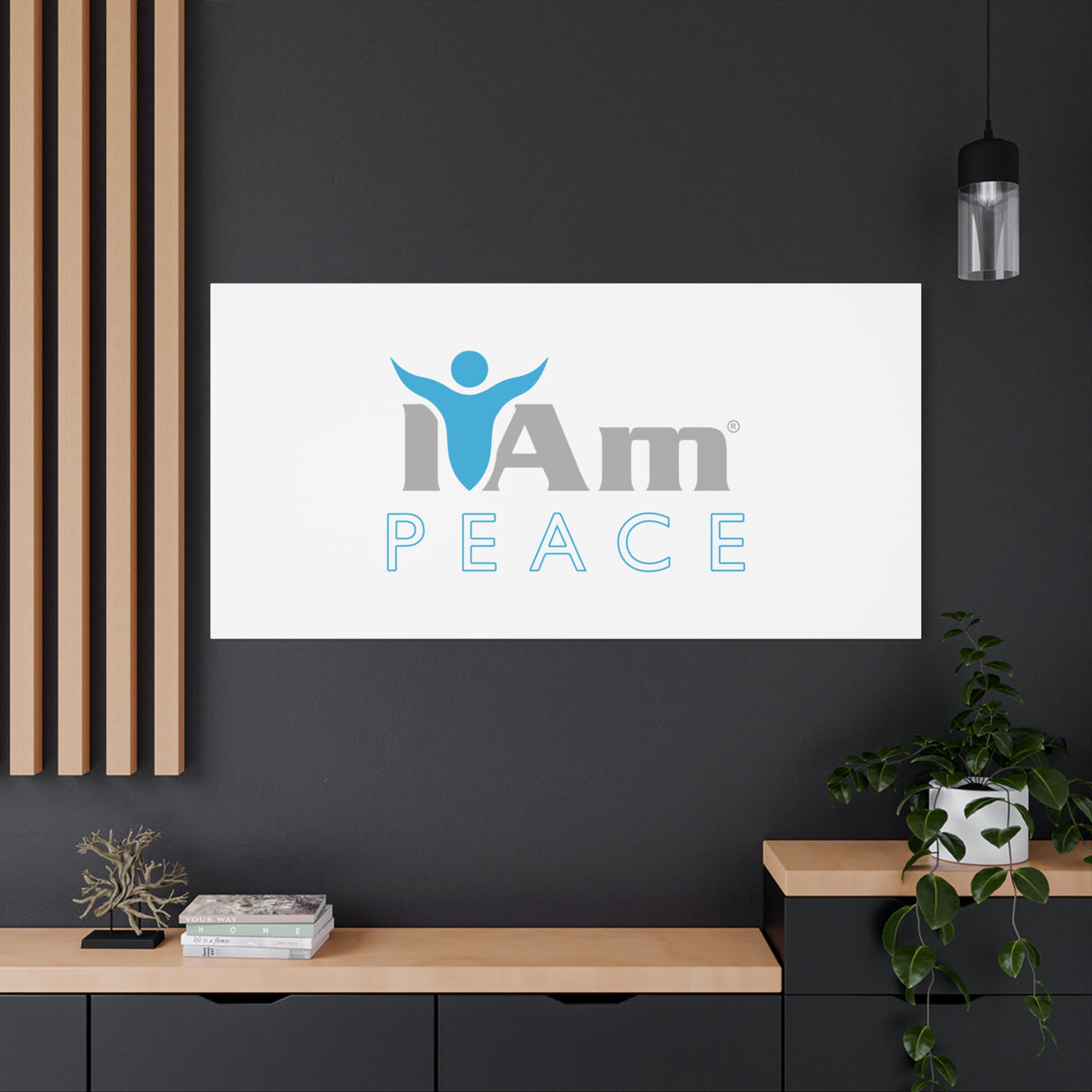 I Am Peace Canvas Wall Art - Inspirational Home Decor