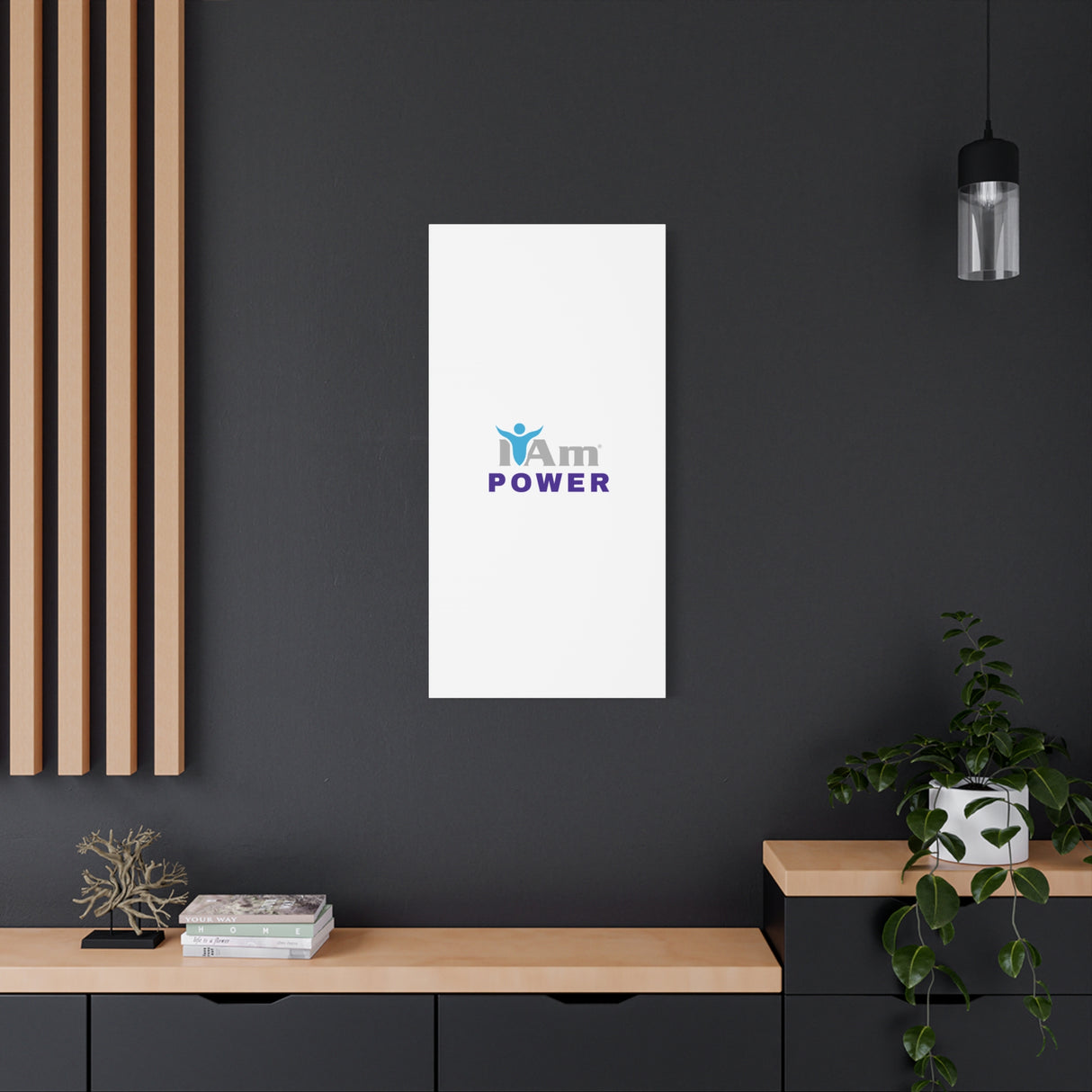 I Am Power Canvas Wall Art - Inspirational Home Decor