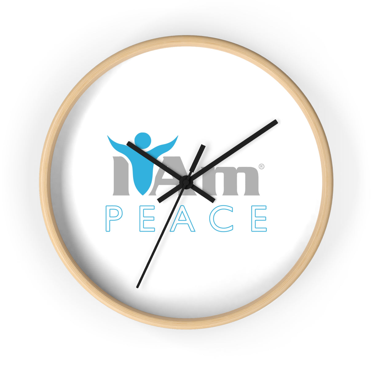 "I Am Peace" Motivational Wall Clock - Modern Home Decor for Mindfulness and Serenity