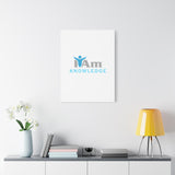 I Am Knowledge Canvas Wall Art - Inspirational Home Decor