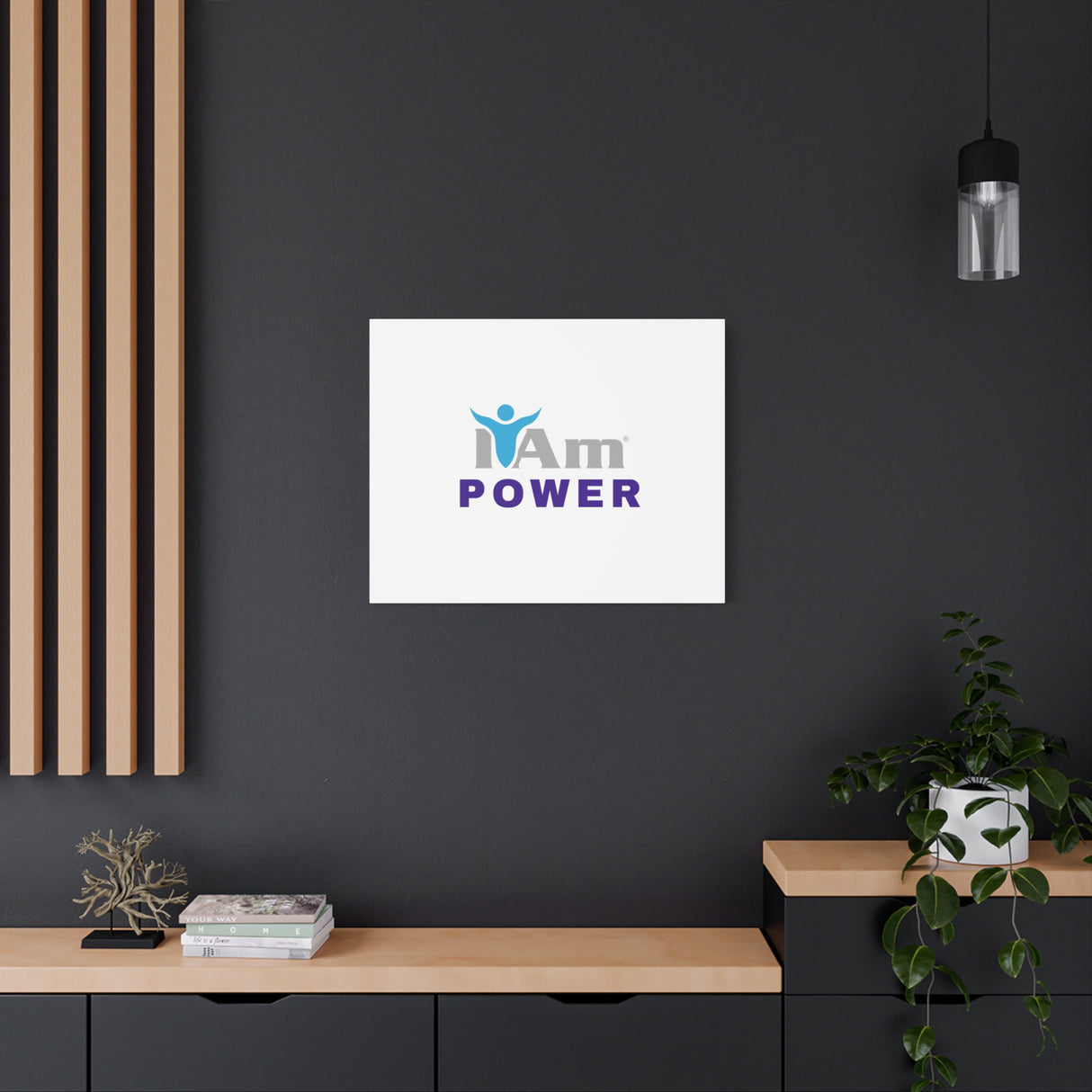 I Am Power Canvas Wall Art - Inspirational Home Decor