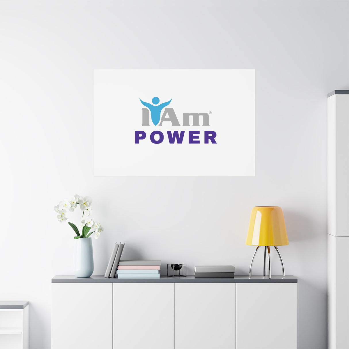 I Am Power Canvas Wall Art - Inspirational Home Decor