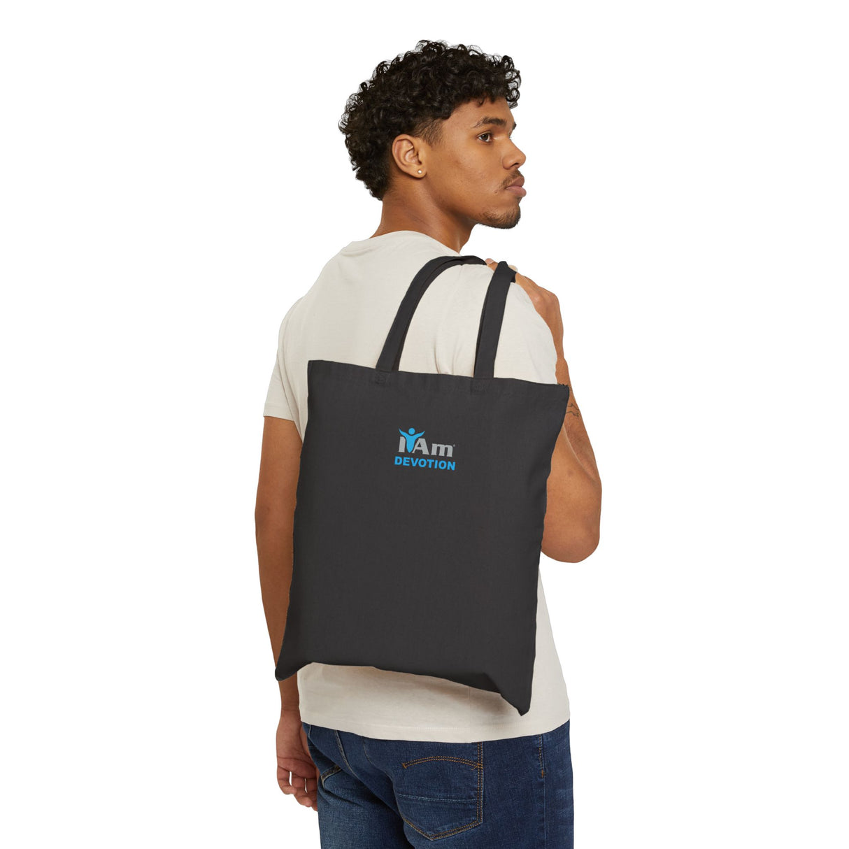 I Am Devotion Cotton Canvas Tote Bag - Eco-Friendly Motivational Tote for Everyday Use