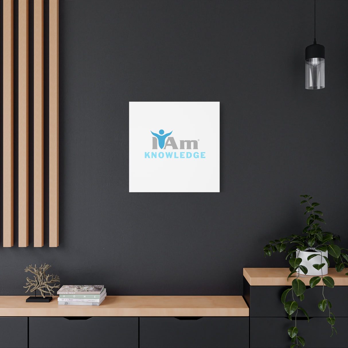 I Am Knowledge Canvas Wall Art - Inspirational Home Decor