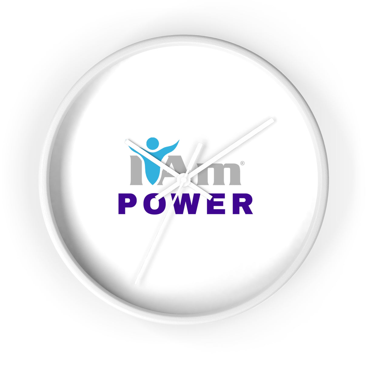 "I Am Power" Motivational Wall Clock - Modern Home Decor for Mindfulness and Serenity