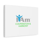 I Am Cooperation and Hamony Canvas Wall Art - Inspirational Home Decor