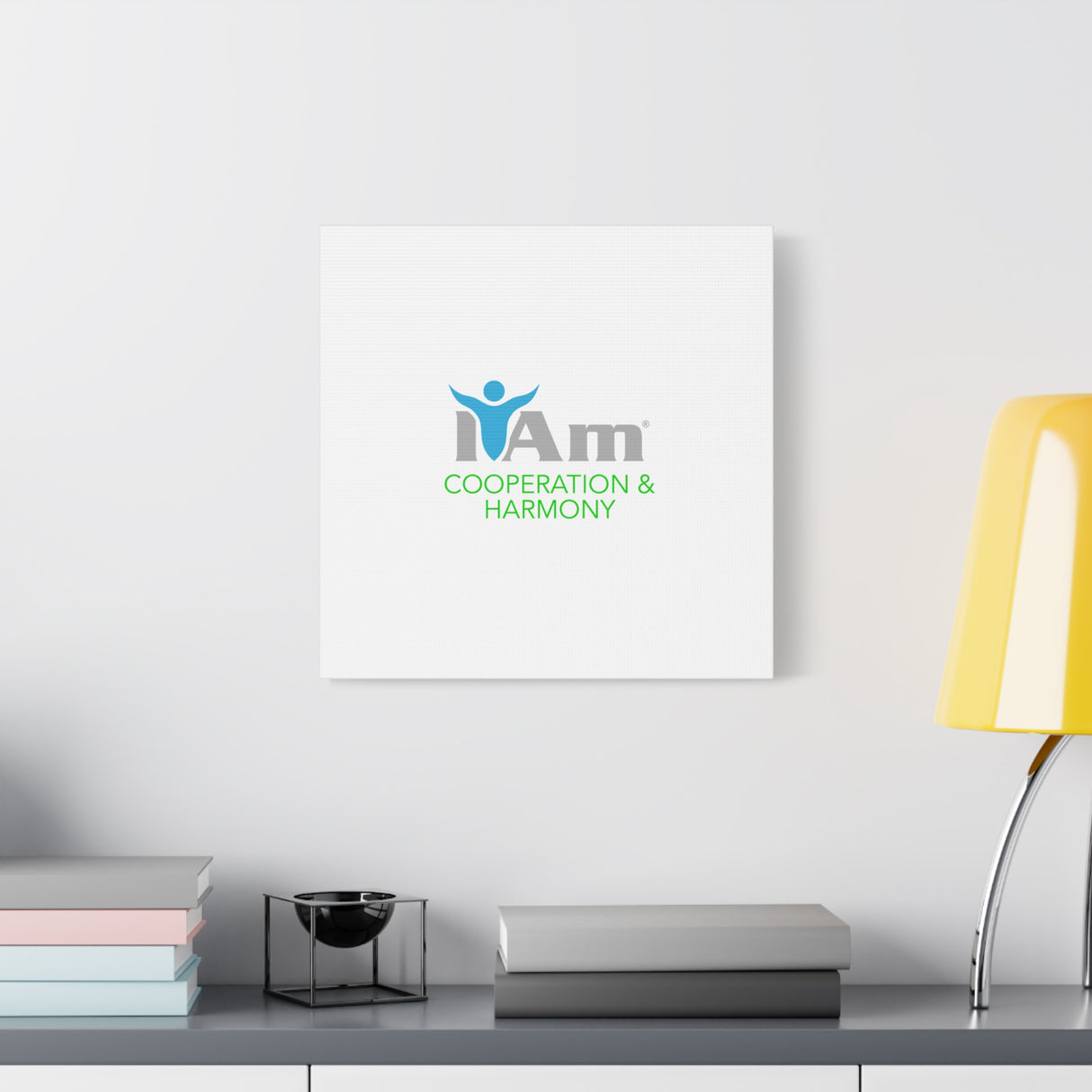 I Am Cooperation and Hamony Canvas Wall Art - Inspirational Home Decor